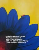 The image for "Lil LadyBug" Class (No discounts/coupons) - Pre-Sketched Canvas